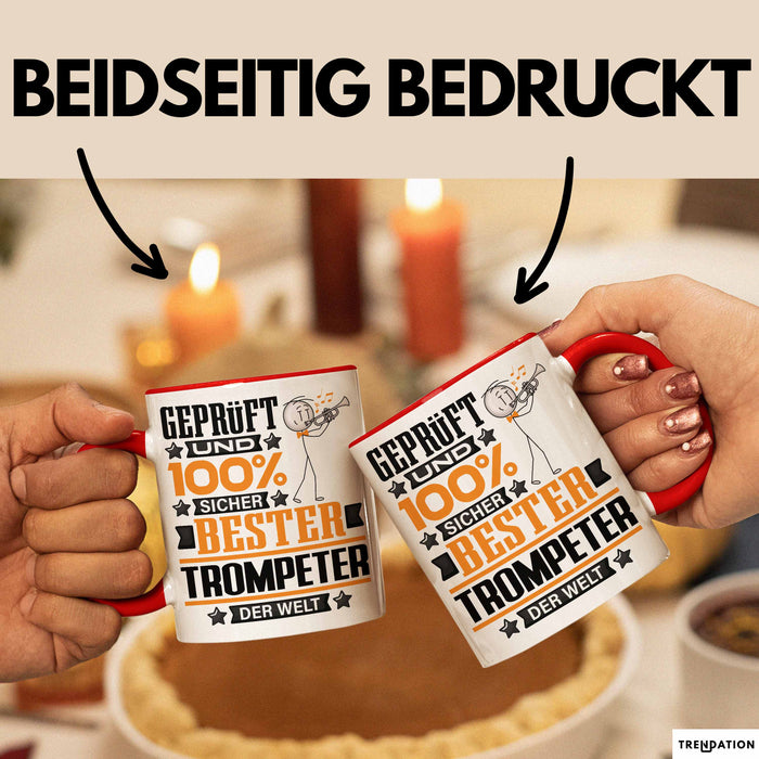 Trompeter Geschenk Lustiger Spruch für Trompeter Geschenkidee Bester Trompeter Der Welt Rot Trendation