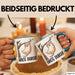 Katze Spatz Tasse Geschenk Grafik Halte Durch Geschenkidee Kaffee-Becher Blau Trendation