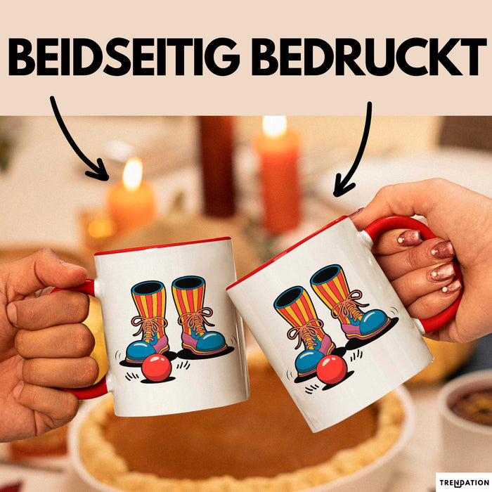 Clown Tasse Geschenkidee für Zirkus und Humorliebhaber Rot Trendation
