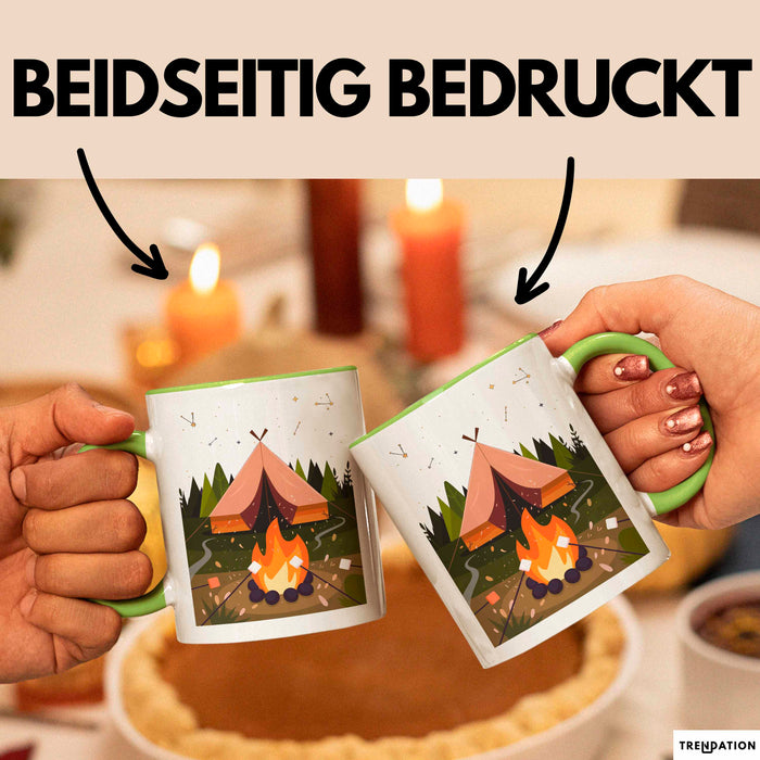 Camper Tasse Geschenk Lustige Geschenkidee Spruch Für Outdoor Abenteurer Grün Trendation