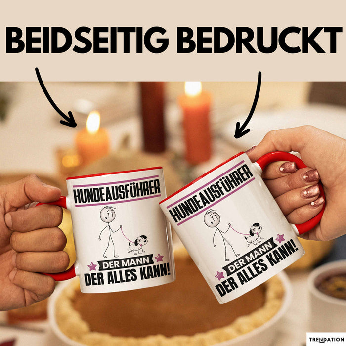 Hundeausführer Tasse Geschenk für Hundeausführer Der Mann Der Alles Kann Geschenkidee zum Geburtstag Rot Trendation