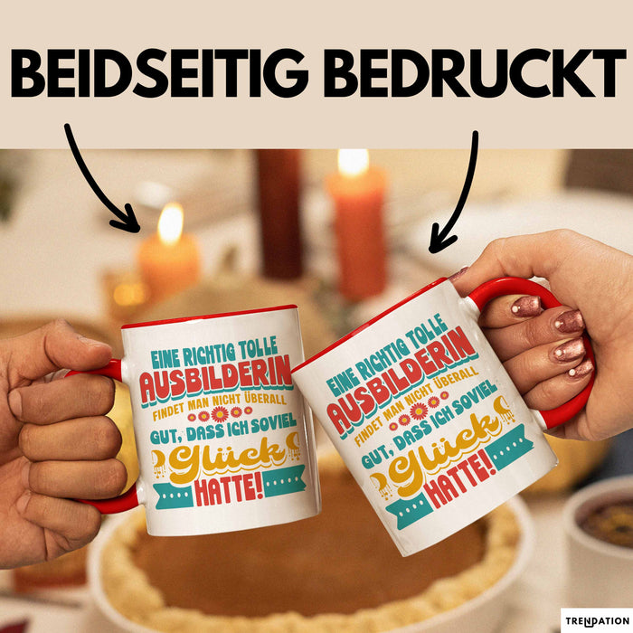 Trainer Coach Tasse Geschenk Lustige Geschenkidee Spruch Eine Richtig Tolle Ausbilderin Findet Man Nicht Überall Rot Trendation