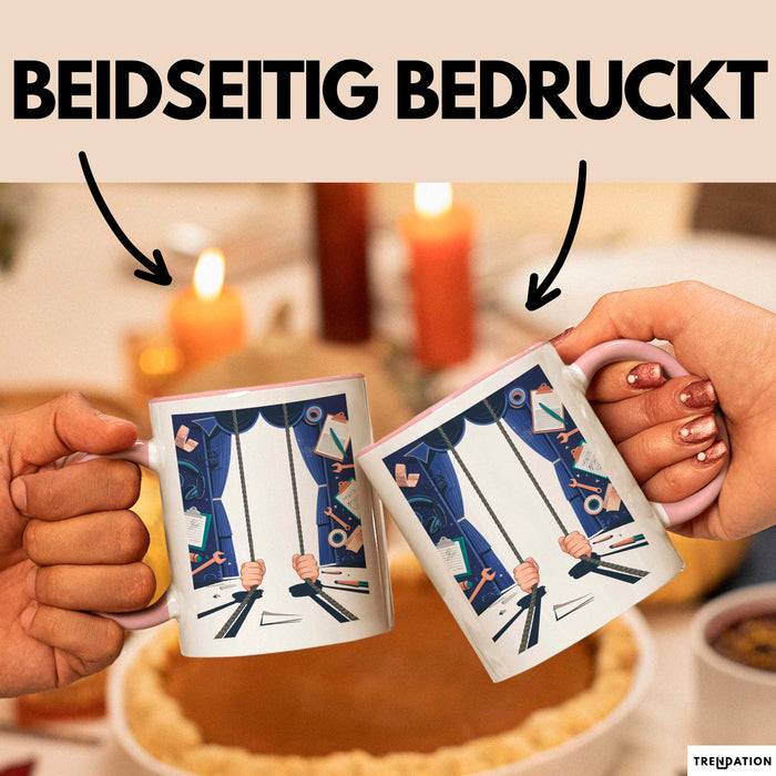 Bühnenarbeiter Tasse Geschenk Lustige Geschenkidee Spruch Für Backstage Crew Rosa Trendation