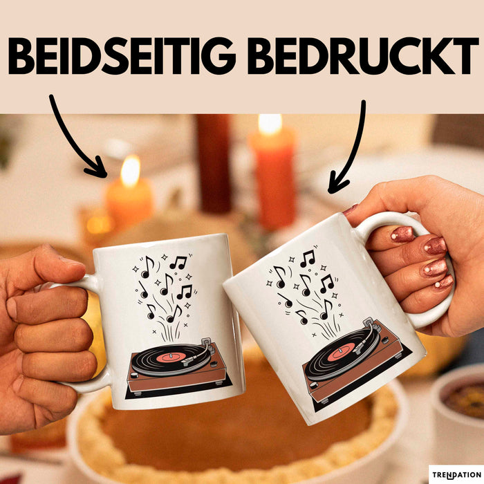 Vinyl Liebhaber Tasse Geschenk Lustige Geschenkidee Spruch Für Platten Sammler Weiß Trendation
