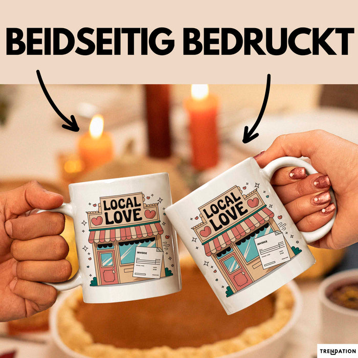 Kleinunternehmer Tasse Geschenk Lustige Geschenkidee Spruch Für Lokale Helden Weiß Trendation