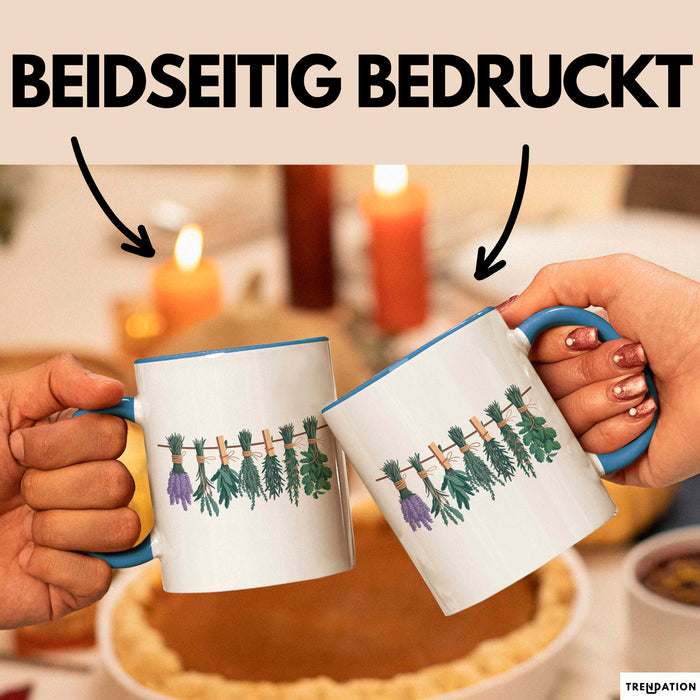 Kräuterkundler Tasse Geschenkidee Naturheilmittel Suchender Blau Trendation