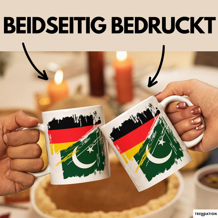 Pakistan Deutschland Flagge Halb Deutscher Halb Pakistaner Fußball Germany 2025 Europa Pakistan Weiß Trendation