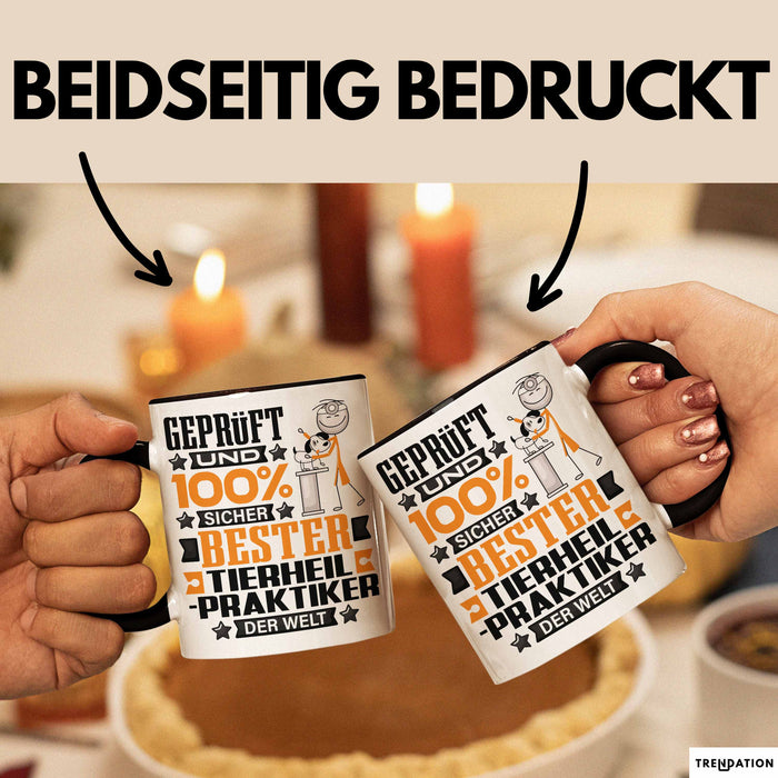 Tierheilpraktiker Geschenk Lustiger Spruch für Tierheilpraktiker Geschenkidee Bester Tierheilpraktiker Der Welt Schwarz Trendation