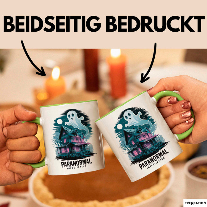 Paranormaler Ermittler Tasse Geschenkidee für Grün Trendation
