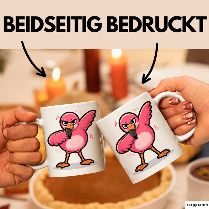 Dabender Flamingo Tasse Geschenk Lustige Geschenkidee Spruch Weiß Trendation