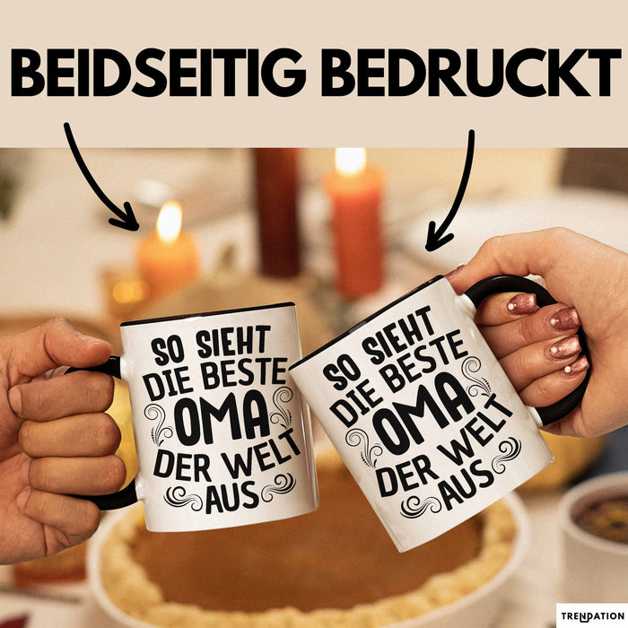 Oma Tasse Geschenk So Sieht Die Beste Oma Der Welt Aus Muttertag Trendation