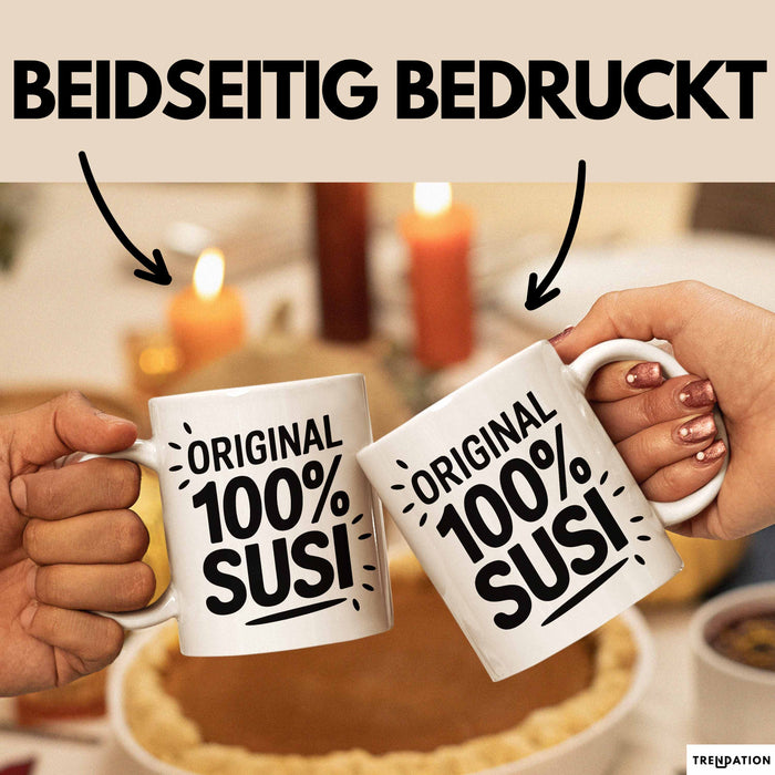 Susi Tasse Geschenk Original 100% Susi Geschenkidee Geburtstag Weiß Trendation