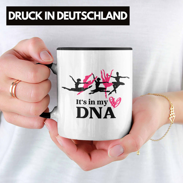 Trendation - Ballett Ballerina Tänzerin Tasse Mädchen Geschenk Frauen Tanzen Geschenkidee Kaffeetasse Schwarz Trendation