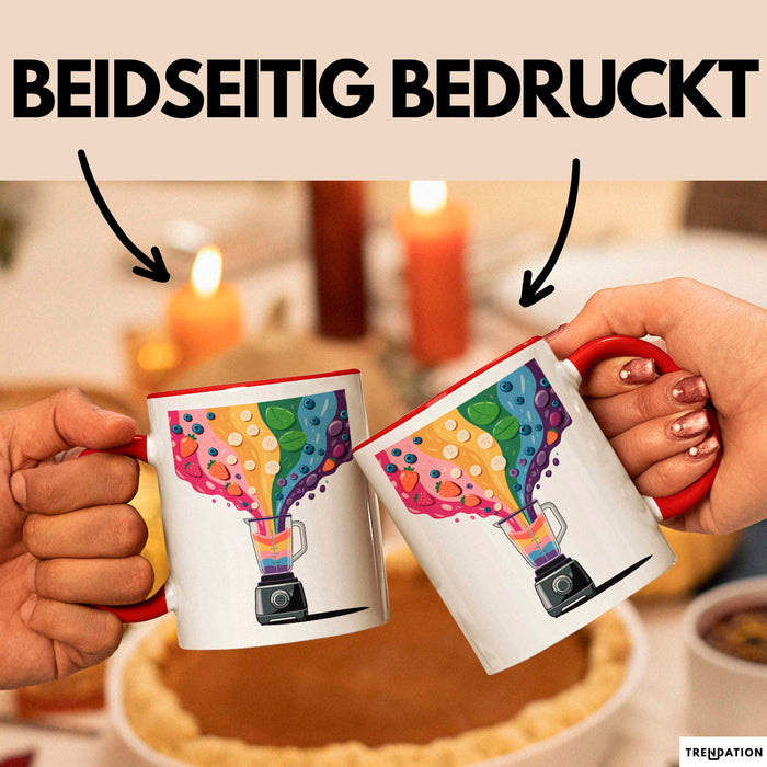 Smoothie Liebhaber Tasse Geschenkidee für Mixer Fan Rot Trendation