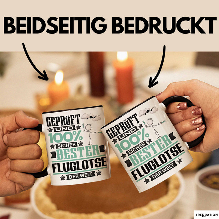 Fluglotse Geschenk Lustiger Spruch für Fluglotse Geschenkidee Bester Fluglotse Der Welt Schwarz Trendation
