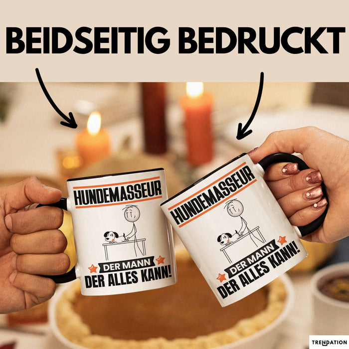Hundemasseur Tasse Geschenk für Hundemasseur Der Mann Der Alles Kann Geschenkidee zum Geburtstag Schwarz Trendation