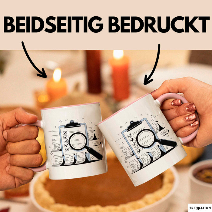 Wirtschaftsprüfer Tasse Geschenk Lustige Geschenkidee Spruch Für Detail Prüfer Rosa Trendation