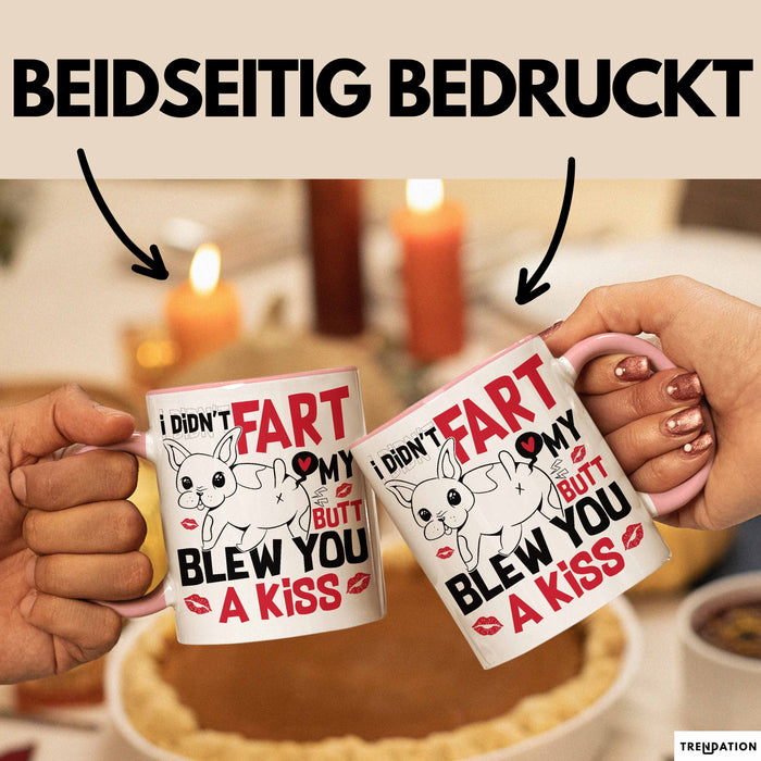 Boxer Tasse Geschenk Valentinstag I Didn't Fart My Butt Blew You A Kiss Geschenkidee Hundebesitzer Liebe Kaffee-Becher Rosa Trendation