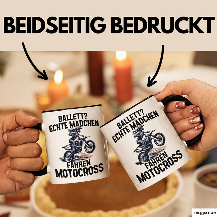 Motorcross Tasse Geschenk Ballett Echte Mädchen Fahren Motocross Trendation