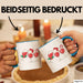 Weihnachten Weinglas Tasse Geschenk Weihnachtliche Grafik Weinliebhaber Kaffee-Becher Blau Trendation