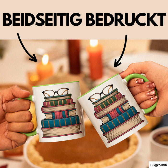 Bibliothekar Tasse Geschenkidee für Bücherliebhaber Grün Trendation