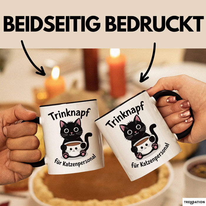 Katzen Tasse Geschenk Trinknapf Fuer Katzenpersonal Geschenkidee Lustig