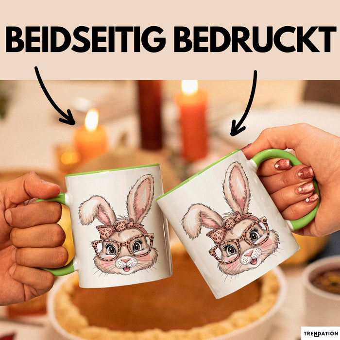 Kaninchen Hase Tierliebhaber Tasse Geschenk Lustige Geschenkidee Spruch Grün Trendation