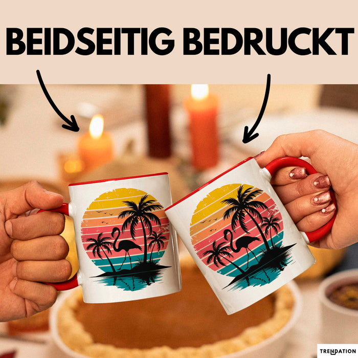 Flamingo Tier Tasse Geschenk Lustige Geschenkidee Spruch Rot Trendation