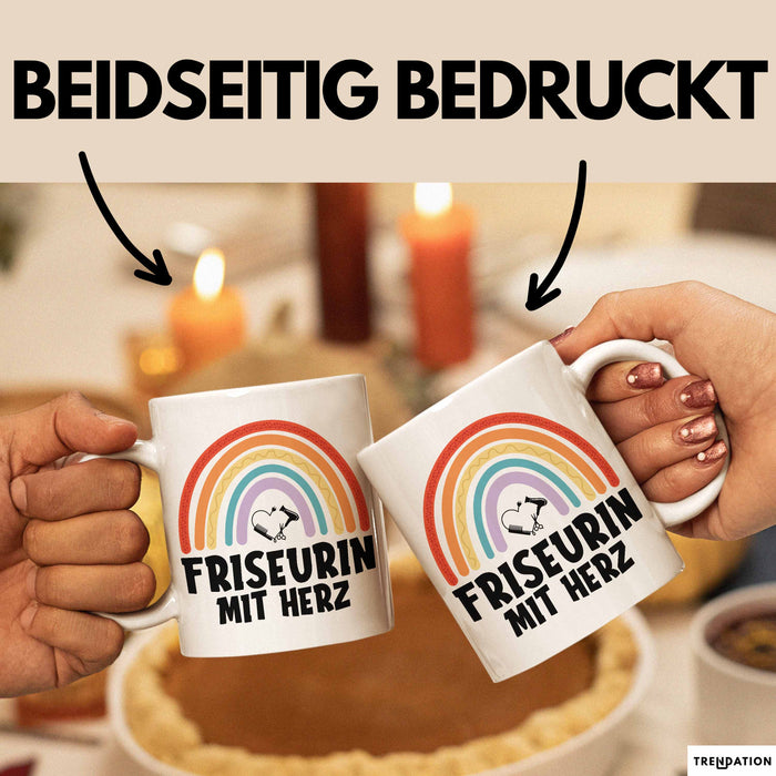 Friseurin Tasse Geschenk Friseurin Mit Herz Frisörin Geschenkidee Weiß Trendation