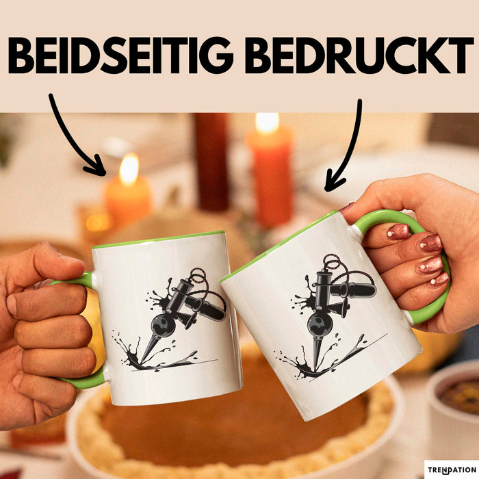 Tätowierer Tasse Geschenkidee Tattoo Meister Lustiger Spruch Geschenkidee Lustig Grün Trendation