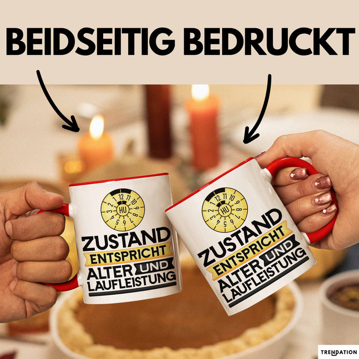 TÜV Alter Tasse Geschenk Lustiger Spruch Geburtstag Humor Rot Trendation