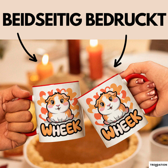 Meerschweinchen Tierliebhaber Tasse Geschenk Lustige Geschenkidee Spruch Wheek Rot Trendation