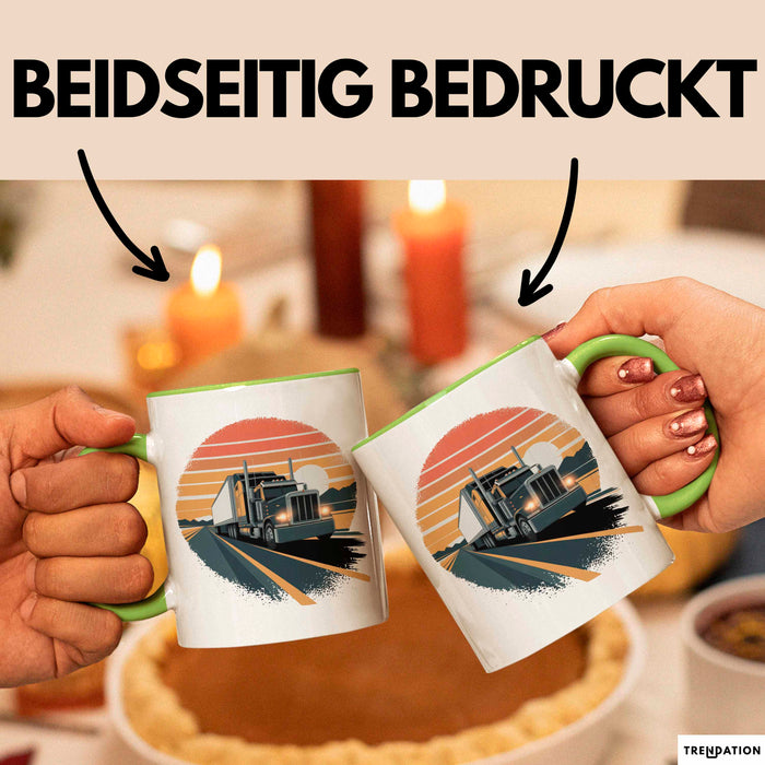 Lkw Fahrer Tasse Geschenkidee Fernfahrer Lustiger Spruch Geschenkidee Lustig Grün Trendation