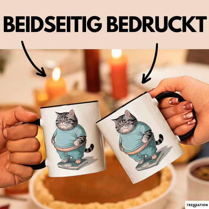 Katzen Tierliebhaber Tasse Geschenk Lustige Geschenkidee Spruch Schwarz Trendation