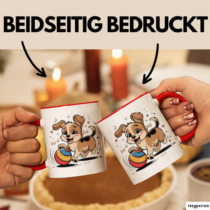 Hunde Liebhaber Tasse Geschenkidee für Hundefreunde Rot Trendation