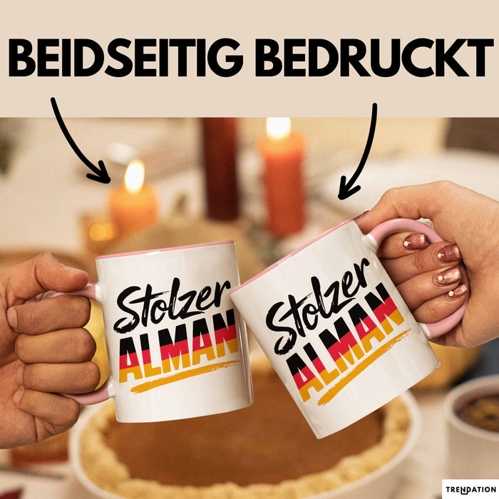 Deutschland Deutscher Bürger Tasse Geschenk Lustige Geschenkidee Spruch Stolzer Alman Rosa Trendation