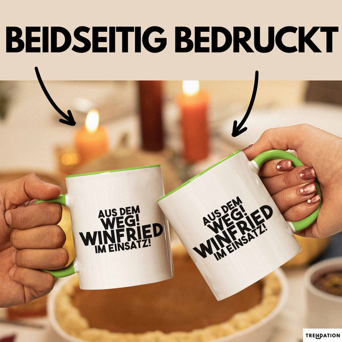 Winfried Tasse Aus Dem Weg! Winfried Im Einsatz! Geschenk