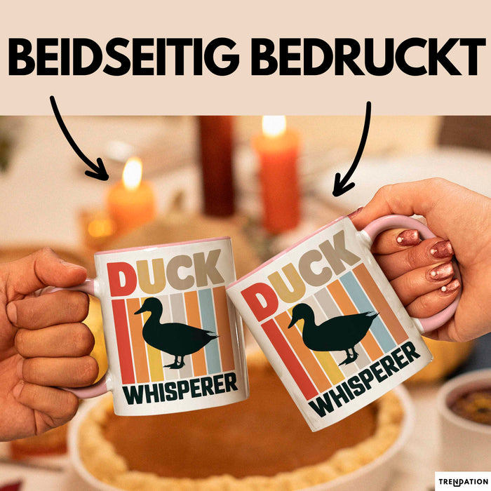 Quietscheente Tier Tasse Geschenk Lustige Geschenkidee Spruch Entenflüsterer Rosa Trendation