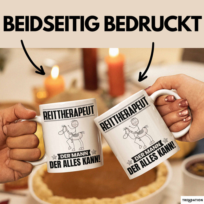 Reittherapeut Tasse Geschenk für Reittherapeut Der Mann Der Alles Kann Geschenkidee zum Geburtstag Weiß Trendation