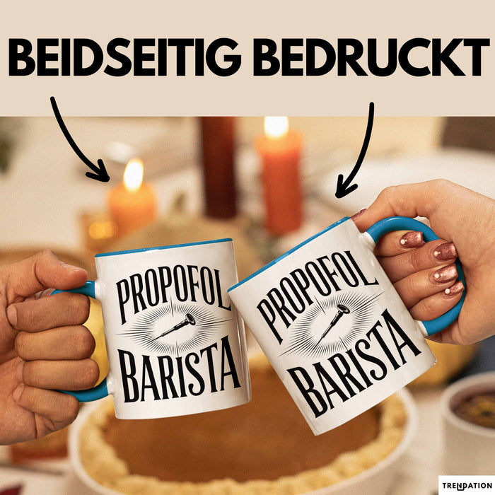 Sanitäter Tasse Geschenk Propofol Barista Lustiges Geschenk Blau Trendation