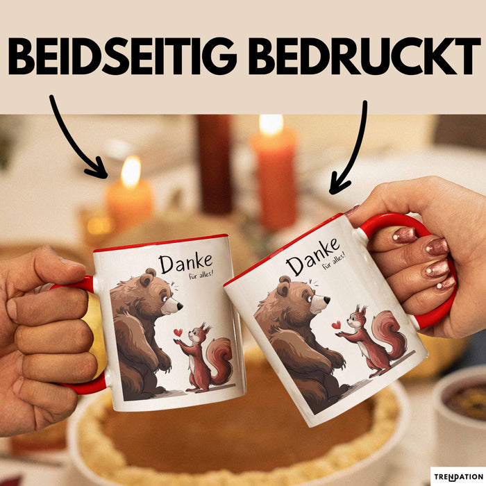 Lehrer Wertschätzung Danke Tasse Geschenk Lustige Geschenkidee Spruch Danke Für Alles Rot Trendation