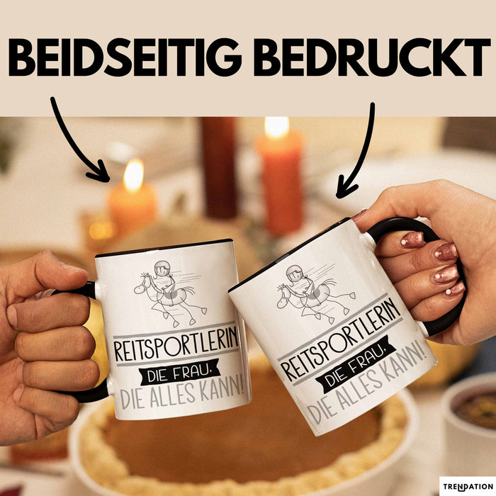 Reitsportlerin Geschenk Tasse Becher Die Frau Die Allen Kann Geschenkidee für eine Reitsportlerin Lustig Trendation
