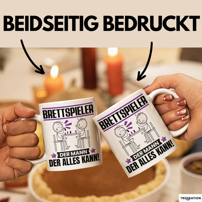 Brettspieler Tasse Geschenk für Brettspieler Der Mann Der Alles Kann Geschenkidee zum Geburtstag Weiß Trendation