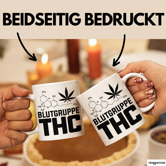 Kiffer Blutgruppe Thc Gras Tasse Geschenk Cannabis Kiffer Geschenkidee