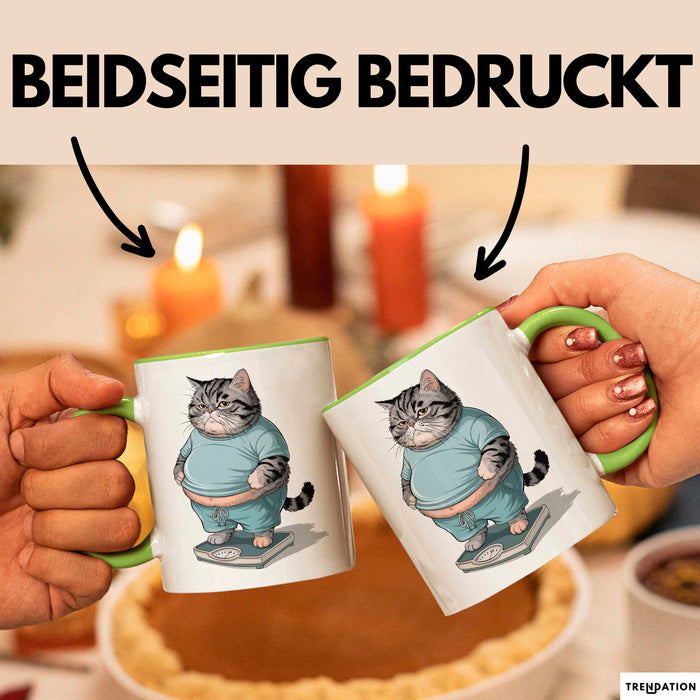 Katzen Tierliebhaber Tasse Geschenk Lustige Geschenkidee Spruch Grün Trendation