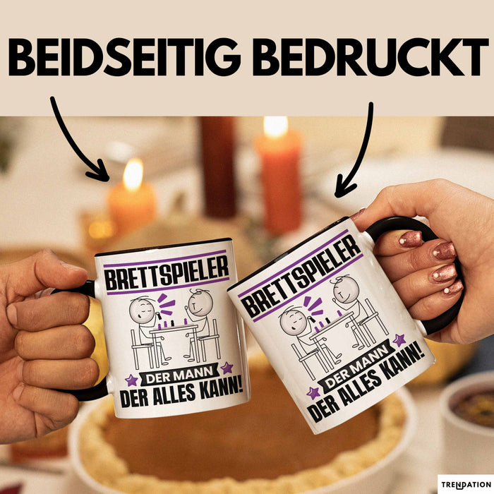 Brettspieler Tasse Geschenk für Brettspieler Der Mann Der Alles Kann Geschenkidee zum Geburtstag Schwarz Trendation