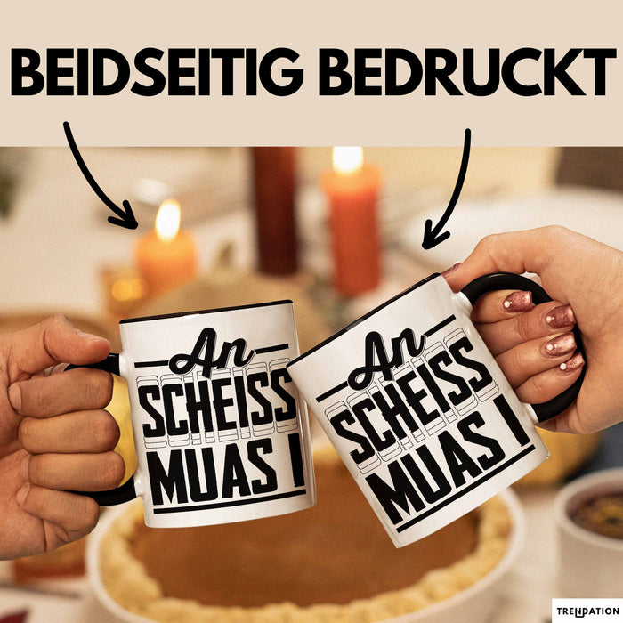 Bayern Tasse Geschenk Witz Bayer Boarisch Witz Spruch Kaffee-Tasse Geschenkidee Schwarz Trendation