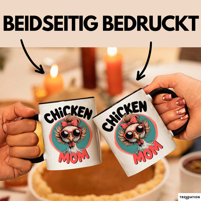 Huhn Tier Bauer Tasse Becher Geschenk Lustige Geschenkidee Spruch Hühnermama Trendation