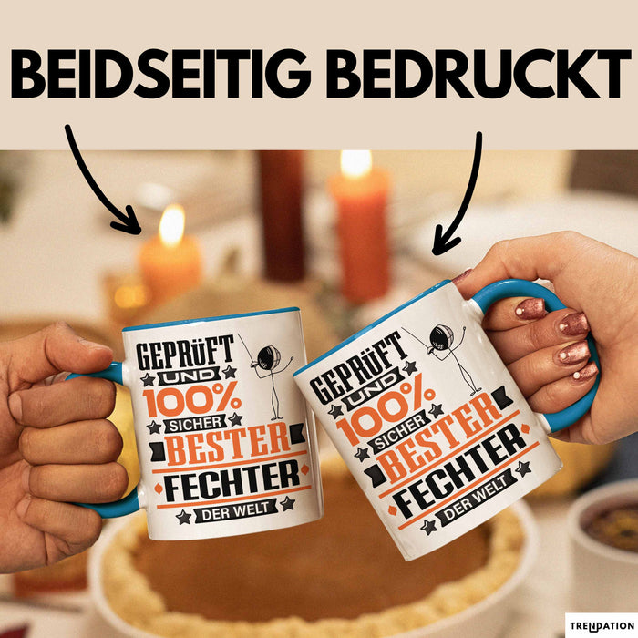 Fechter Geschenk Lustiger Spruch für Fechter Geschenkidee Bester Fechter Der Welt Blau Trendation