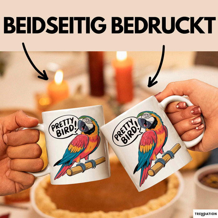 Papageienliebhaber Tasse Geschenkidee Vogelschwätzer Geschenkidee Lustig Weiß Trendation